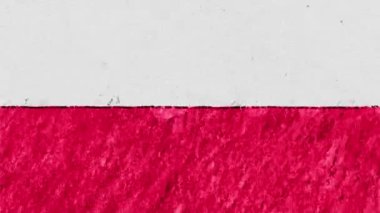 stop motion animasyon sorunsuz döngü arka plan yeni kalite ulusal vatansever renkli sembol video görüntüleri pastel Polonya mum boya çizilmiş Endonezya bayrağı karikatür