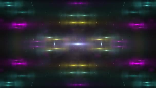 Mozgó idegen villódzó mutatós trapéznadrág fényes animáció zenei háttér új minőségű természetes világítás lámpa sugarak hatása dinamikus, színes, fényes tánc videofelvétel — Stock videók