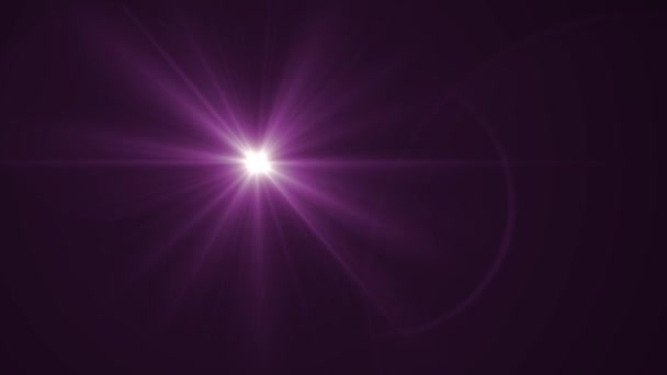 Círculo de atenuación luces para estrellas de lente óptica de animación de logo en movimiento las llamaradas lazo brillante fondo nuevo calidad iluminación natural lámpara rayos efecto dinámico colorido brillante videos — Vídeos de Stock