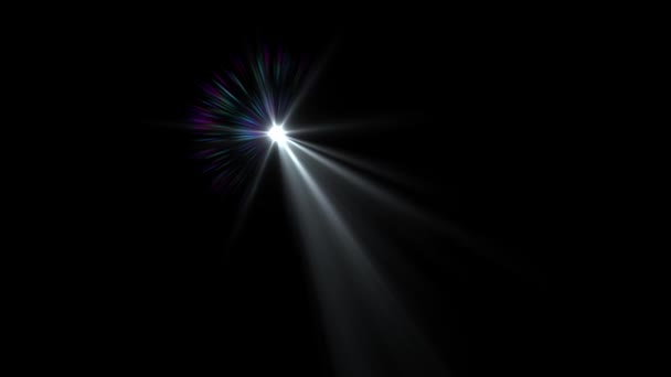 Dissolvenza cerchio luci in movimento per l'animazione logo ottico lente stelle brillanti loop sfondo nuova qualità naturale illuminazione lampada raggi effetto dinamico colorato video luminoso — Video Stock