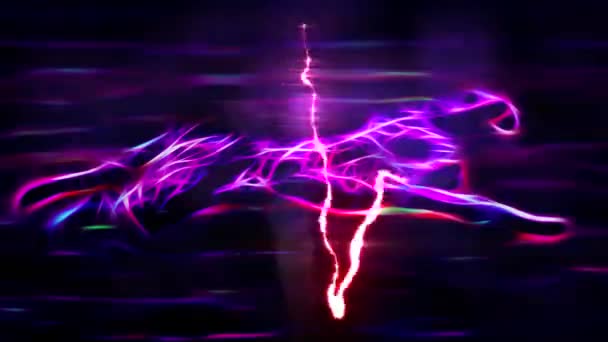 Lightning Heart Beat Pulse Neon Cheetah Running Cartoon Animation Seamless Endless Loop Background New Quality Unique Handmade Dynamic Joyful Colorful Video Animal Cat Footage Stock Video C Sbi 219299234