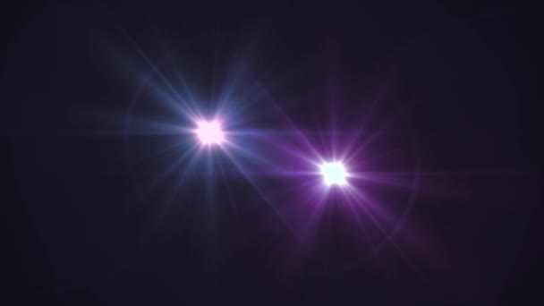光ロゴ イントロのアニメーションのフェージング円移動ライト レンズ星フレア光沢のあるループ背景新しい品質自然照明ランプの光線効果動的カラフルな明るい映像 — ストック動画