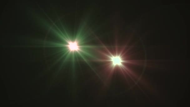 Desvanecimento círculo movendo luzes para logotipo intro animação lente óptica estrela chamas brilhante loop fundo nova qualidade natural iluminação lâmpada raios efeito dinâmico colorido brilhante vídeo footage — Vídeo de Stock