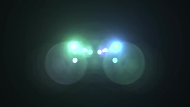 Fading cirkel bewegende lichten voor logo intro animatie optische lens ster fakkels glanzende lus achtergrond nieuwe kwaliteit natuurlijke verlichting lamp stralen effect dynamische kleurrijke heldere videobeelden — Stockvideo