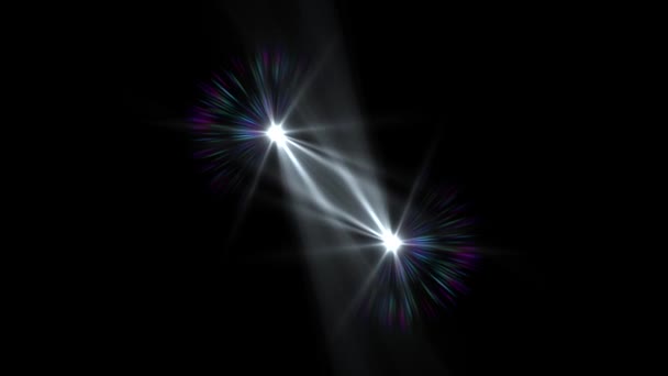 光ロゴ イントロのアニメーションのフェージング円移動ライト レンズ星フレア光沢のあるループ背景新しい品質自然照明ランプの光線効果動的カラフルな明るい映像 — ストック動画