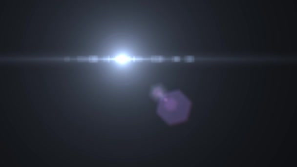 Lumières mobiles de cercle complet décoloration pour logo intro animation optique lentille étoiles fusées éclairantes fond de boucle brillant nouvelle qualité lumière naturelle lampe rayons effet dynamique coloré lumineux vidéo — Video