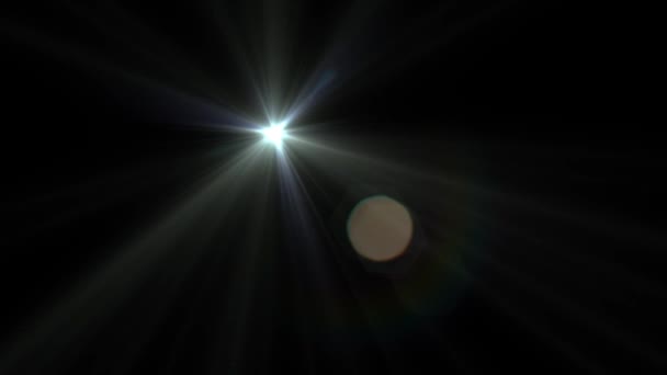 Dissolvenza pieno cerchio luci in movimento per il logo intro animazione ottico lente stelle brillanti loop sfondo nuova qualità naturale illuminazione lampada raggi effetto dinamico colorato video luminoso — Video Stock