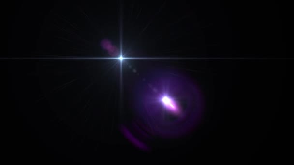 Teljes kört mozgó fények logó intro animáció optikai lencse Star halványuló trapéznadrág fényes hurok háttér új minőségű természetes világítás lámpa sugarak hatása dinamikus színes világos videofelvétel — Stock videók