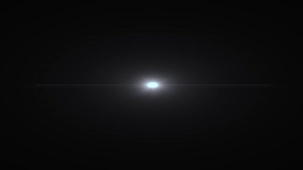 フェージング ロゴ光沢のあるアニメーション ループ背景新しい品質自然な照明光学レンズ星フレア ランプ光線効果動的カラフルな明るい映像の水平移動ライト フラッシュします。 — ストック動画