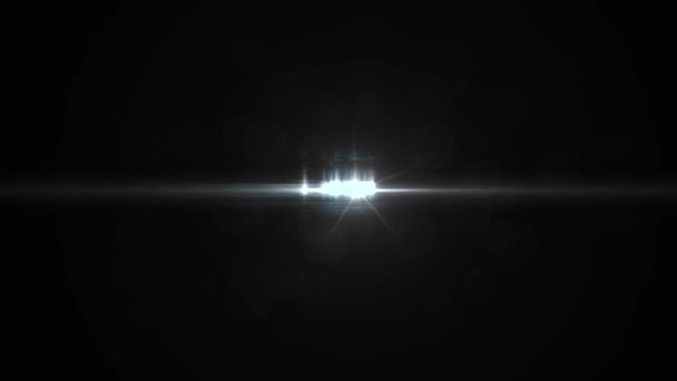 Flash dissolvenza luci in movimento orizzontali per il logo lucido animazione loop sfondo nuova qualità naturale illuminazione ottica lente stelle brillamenti lampada raggi effetto dinamico colorato video luminoso — Video Stock