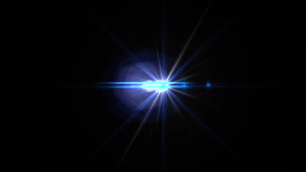 Flash, múló vízszintes mozgó fények logó fényes animáció hurok háttér új minőségi természetes megvilágítású optikai lencse csillag fényfoltok lámpa sugarak hatása dinamikus színes világos videofelvétel — Stock videók