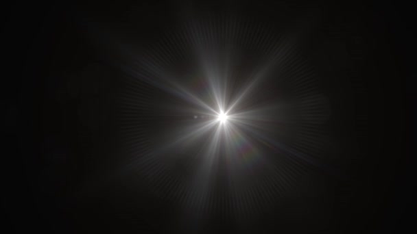Flash desvanecendo luzes móveis horizontais para logotipo brilhante animação loop fundo nova qualidade iluminação natural lente óptica estrela chamas lâmpada raios efeito dinâmico colorido brilhante vídeo footage — Vídeo de Stock