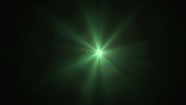 Yatay hareket eden ışıklar logosu parlak animasyon döngüsü arka plan yeni kalite doğal ışık optik lens yıldız fişekleri lamba ışınları etkisi dinamik renkli parlak video görüntüleri için solma flash — Stok video