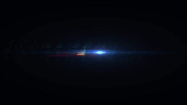 Flash fading horizontaal bewegende lichten voor logo glanzende animatie lus achtergrond nieuwe kwaliteit natuurlijke verlichting optische lens ster fakkels lamp stralen effect dynamische kleurrijke heldere videobeelden — Stockvideo
