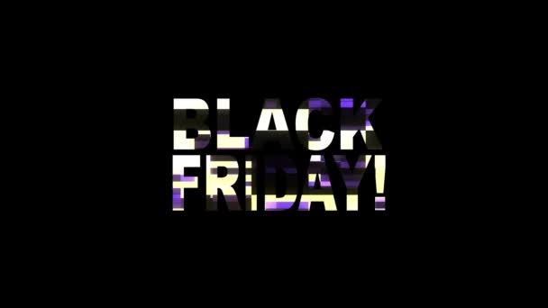 Neon aksaklık Black Friday metin animasyon arka plan logo sorunsuz döngü yeni kalite evrensel teknoloji hareketli dinamik animasyonlu arka plan renkli neşeli video cool — Stok video