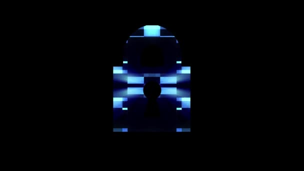 verrouillage symbole glitch écran distorsion holographique affichage animation boucle transparente sybersequrity arrière-plan nouvelle qualité universelle fermer vintage dynamique animé coloré joyeux cool agréable vidéo 