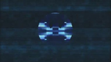 poker face gülümsemek yüz simgesi hud ekran sorunsuz döngü aksaklık girişim animasyon arka plan yeni dinamik retro neşeli renkli retro vintage video görüntüleri üzerinde