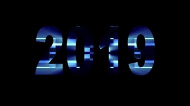 2019 hata metni siyah arka plan yeni kalite üzerinde hareket dinamik tatil neşeli serin video ayak döngü