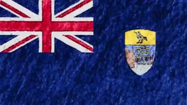 stop motion marker çizilen Saint Helena bayrak çizgi film animasyon arka plan yeni kalite ulusal vatansever renkli sembol video görüntüleri