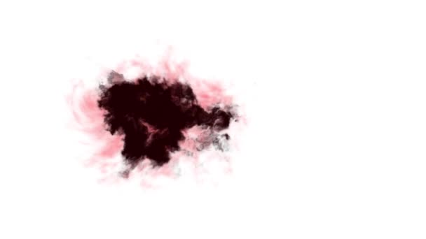 빨간 잉크 튄 얼룩이 확산 사나운 움직이는 추상 회화 애니메이션 배경 새로운 독특한 품질 아트 세련 된 다채로운 즐거운 멋진 좋은 모션 동적 아름 다운 영상 — 비디오