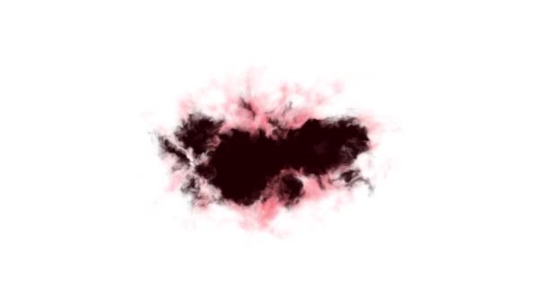 Πιτσιλίσματα κόκκινο μελάνι λεκές εξαπλώνεται ταραχώδη κινείται αφηρημένη ζωγραφική κινούμενα σχέδια νέα μοναδική ποιότητα τέχνης κομψό πολύχρωμες χαρούμενες δροσερό ωραία κίνηση δυναμική όμορφη βιντεοσκοπημένων εικονών υποβάθρου — Αρχείο Βίντεο