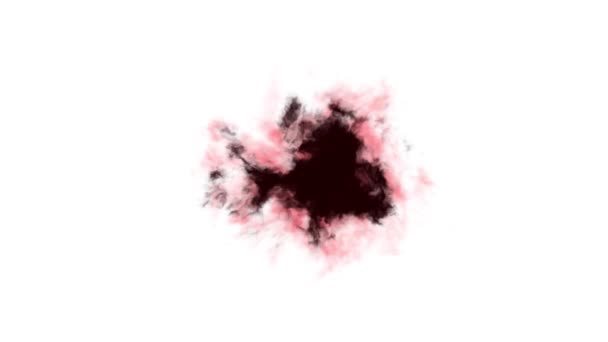 Красные чернила брызги пятно распространения турбулентного движения абстрактной живописи анимации фон новое уникальное качество искусства стильный красочный радостный прохладно динамика движения красивое видео кадры — стоковое видео