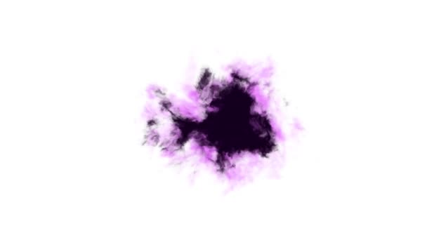 Roxo rosa respingo blot espalhando turbulento movimento abstrato pintura animação fundo nova qualidade arte elegante colorido alegre agradável movimento dinâmico belo vídeo metragem — Vídeo de Stock