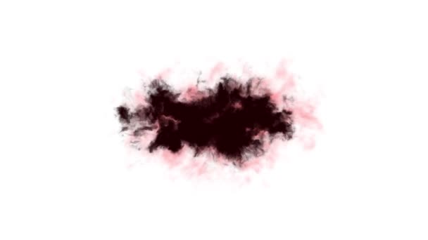 Червоне чорнило розбризкування плями розповсюдження турбулентного рухомого абстрактного живопису анімаційний фон нового унікального якісного мистецтва стильного барвистого радісного холодного динамічного красивого відеозапису — стокове відео