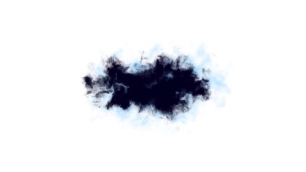 Niebieski atrament bryzg zmaza rozprzestrzeniania burzliwej ruchomych malarstwa abstrakcyjnego animacji tła nowy wyjątkową jakość sztuki stylowy kolorowy radosnej fajne ładne ruchu dynamicznego piękne materiału wideo — Wideo stockowe