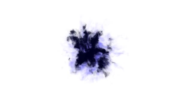 蓝色墨水飞溅印迹传播动荡移动抽象绘画动画背景新的独特的质量艺术时尚五颜六色的欢乐凉爽的运动动态美丽的视频画面 — 图库视频影像