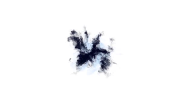 Tache d'éclaboussure d'encre bleue propagation turbulente peinture abstraite mouvement animation arrière-plan nouvelle qualité unique art élégant coloré joyeux cool beau mouvement dynamique belle vidéo — Video