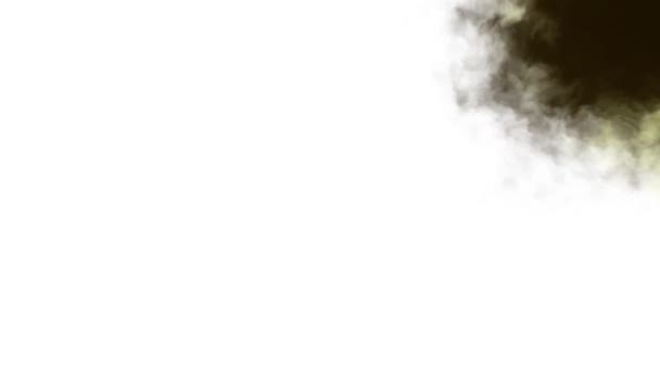 Жовте чорнило розбризкувач плями розповсюдження турбулентного рухомого абстрактного живопису анімаційний фон нової унікальної якості мистецтва стильний барвистий радісний холодний приємний рух динамічні красиві відеозаписи — стокове відео