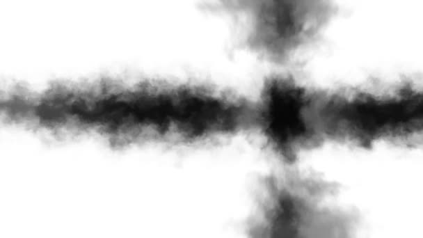 Schwarze Tinte Splatter Blot Verbreitung turbulente bewegte abstrakte Malerei Animation Hintergrund neue einzigartige Qualität Kunst stilvoll bunt fröhlich cool schöne Bewegung dynamisch schöne Videomaterial — Stockvideo