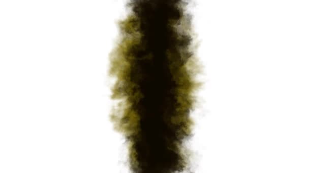 Amarillo tinta salpicadura blot difusión turbulento movimiento abstracto pintura animación fondo nuevo arte de calidad única elegante colorido alegre fresco agradable movimiento dinámico hermoso video metraje — Vídeo de stock