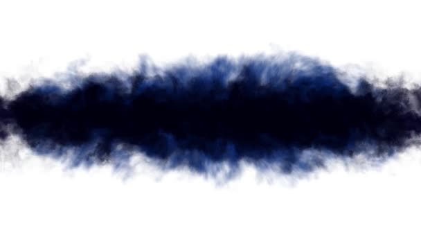 Πιτσιλίσματα μπλε μελάνι λεκές εξαπλώνεται ταραχώδη κινείται αφηρημένη ζωγραφική κινούμενα σχέδια νέα μοναδική ποιότητα τέχνης κομψό πολύχρωμες χαρούμενες δροσερό ωραία κίνηση δυναμική όμορφη βιντεοσκοπημένων εικονών υποβάθρου — Αρχείο Βίντεο