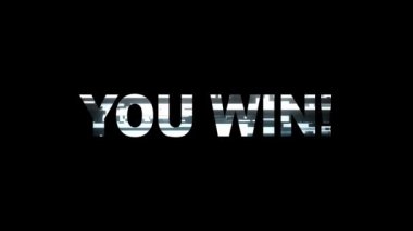 Neon aksaklık sen kazandın metin animasyon arka plan logo sorunsuz döngü yeni kalite evrensel teknoloji hareketli dinamik animasyonlu arka plan renkli neşeli video