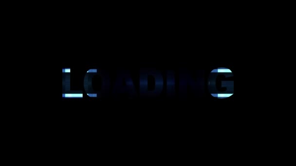 Neon glitch loading text animation background logo seamless loop Nova qualidade universal tecnologia movimento dinâmico animado fundo colorido alegre vídeo — Vídeo de Stock