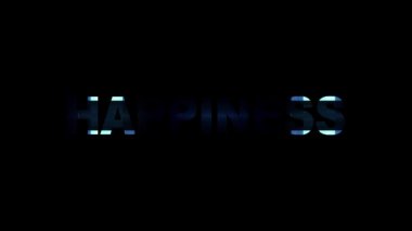 Neon aksaklık mutluluk kelime metin animasyon sıklığı sorunsuz arka plan logo döngü yeni kalite evrensel teknoloji hareketli dinamik animasyonlu arka plan renkli neşeli video