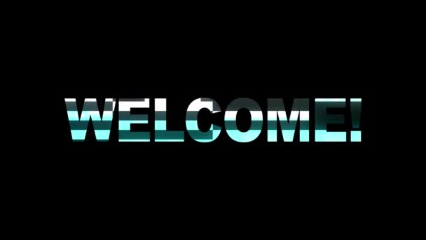 Cool neon glitch WELCOME text animation background logo seamless loop New quality universal technology motion dynamic animated background colorful joyful video — Stock Video © SBI #221413558 Cool neon glitch WELCOME text animation background logo seamless loop New quality universal technology motion dynamic animated background colorful joyful video — Stock Video © SBI #221413558