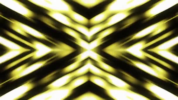 Luz ornamental amarelo caleidoscópio padrão animação sem costura loop Novo feriado de qualidade nativo colorido movimento universal dinâmico alegre música stock vídeo — Vídeo de Stock