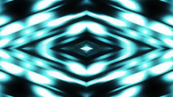 Decoratieve licht blauwe Caleidoscoop patroon animatie naadloze loops nieuwe kwaliteit Vakantiewoningen inheemse kleurrijke universele beweging dynamische vreugdevolle voorraad videoclip — Stockvideo
