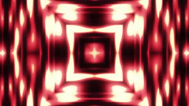 Luce ornamentale rosso caleidoscopio modello animazione loop senza soluzione di continuità Nuova vacanza di qualità nativo colorato movimento universale dinamico gioioso musica stock video — Video Stock