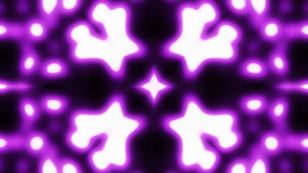 Декоративний світло-фіолетовий калейдоскоп візерунок анімація безшовна петля Нова якість свята рідний барвистий універсальний рух динамічний радісна музика стокове відео — стокове відео
