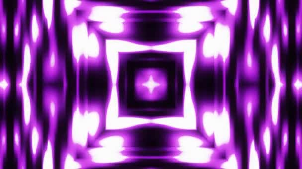 装飾光紫万華鏡パターン アニメーション シームレス ループ新しい品質休日ネイティブのカラフルな普遍的な動き動的楽しい音楽ストック ビデオ — ストック動画
