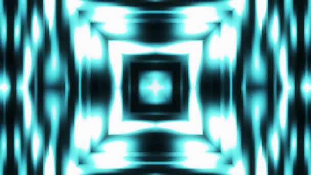 Luz ornamental azul caleidoscópio padrão animação sem costura loop Novo feriado de qualidade nativo colorido movimento universal dinâmico alegre música stock vídeo — Vídeo de Stock