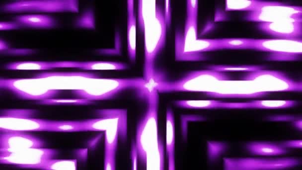 Luce ornamentale viola caleidoscopio modello animazione loop senza soluzione di continuità Nuova vacanza di qualità nativo colorato movimento universale dinamico gioioso musica stock video — Video Stock