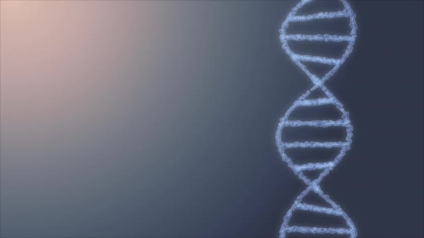 DNA spirale molecola rotazione animazione sfondo nuova qualità bella salute naturale fresco bello stock video — Video Stock
