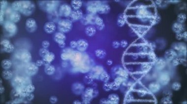 Animasyon arka plan yeni kalite doğal sağlık serin güzel stok video görüntüleri güzel dönen Dna sarmal molekülü