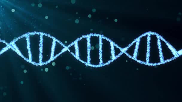 DNA spiral molecule rotating animation background new quality beautiful natural health cool nice stock video footage .