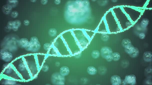 DNA espiral molécula rotativa animação fundo nova qualidade bela saúde natural legal bom estoque de imagens de vídeo — Vídeo de Stock